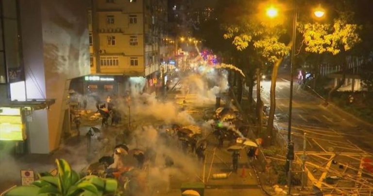 Pro-democracy protests continue at Hong Kong campus