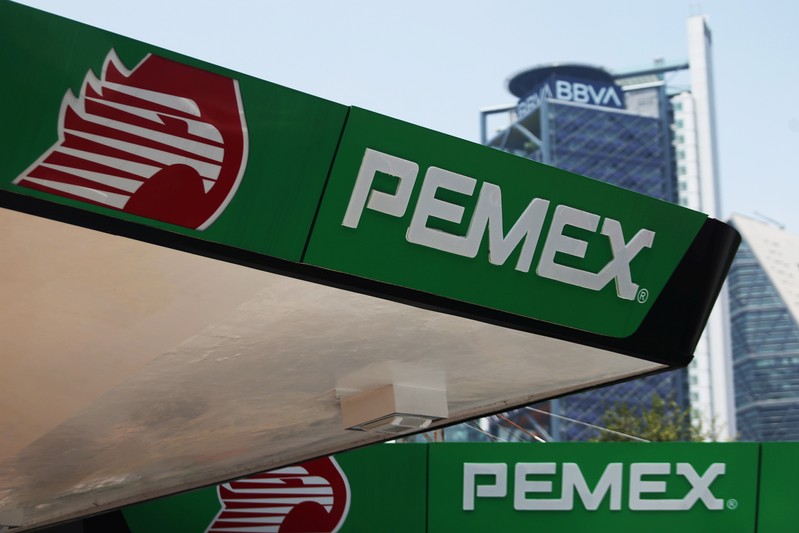 FILE PHOTO: A Pemex gas station is seen in Mexico City