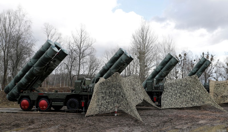 FILE PHOTO: S-400 surface-to-air missile system after its deployment near Kaliningrad