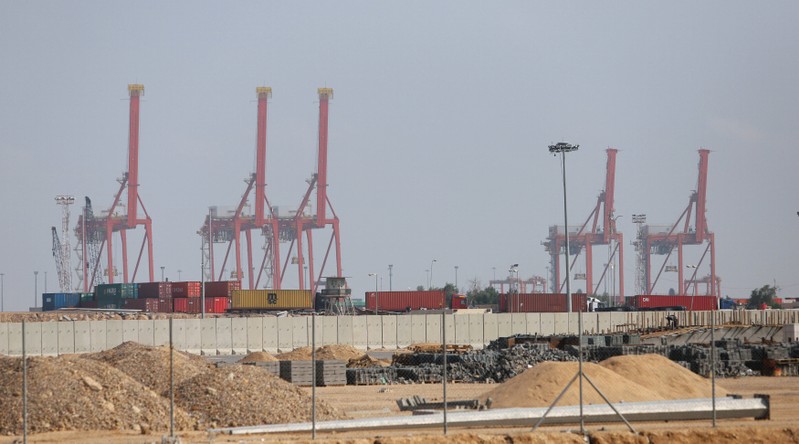 FILE PHOTO: A general view of Umm Qasr Port, south of Basra