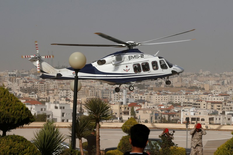 Plane carrying tourists, who were injured in a stabbing, lands at King Hussein Medical Center in Amman