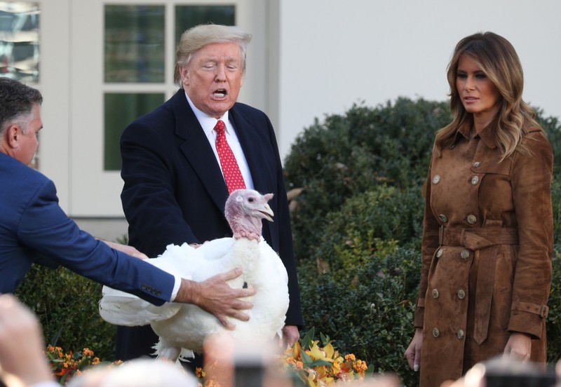 U.S. President Trump hosts pardoning of the 72nd National Thanksgiving Turkeys at the White House in Washington