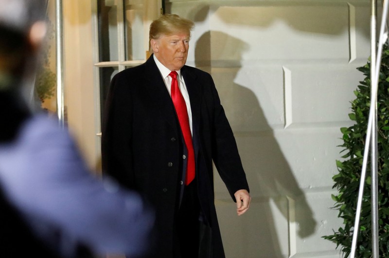 President Donald Trump departs the White House en route to New York