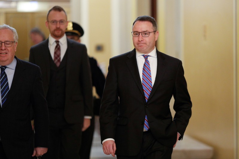 Lt. Col. Alexander Vindman, director for European Affairs at the National Security Council, arrives for a closed-door hearing on Capitol Hill in Washington