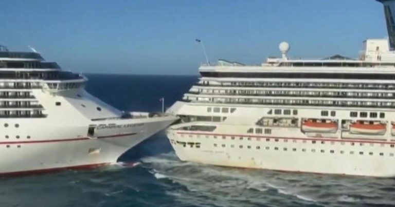Carnival cruise ships collide, causing passenger injury