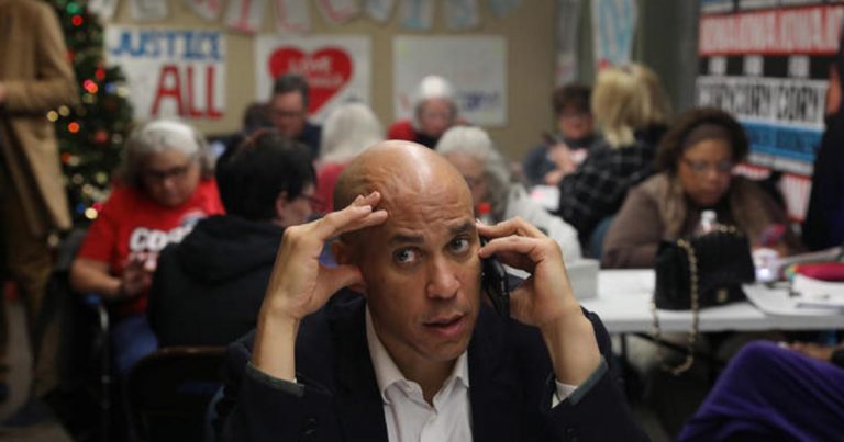Cory Booker spends debate night phone banking in Iowa