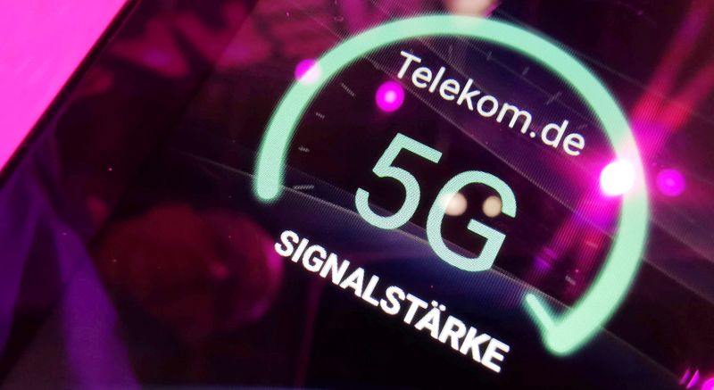 FILE PHOTO: Signal strength of Deutsche Telekom 5G displayed on a mobile device at the IFA consumer tech fair in Berlin
