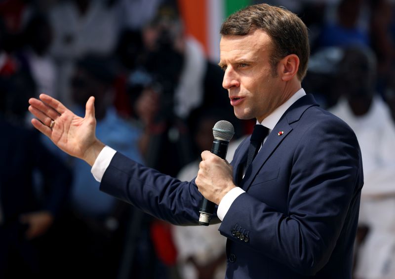 France's President Macron visits Ivory Coast