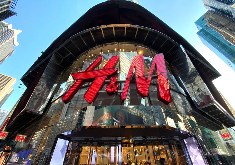 The H&M clothing store is seen in Times Square in Manhattan in New York