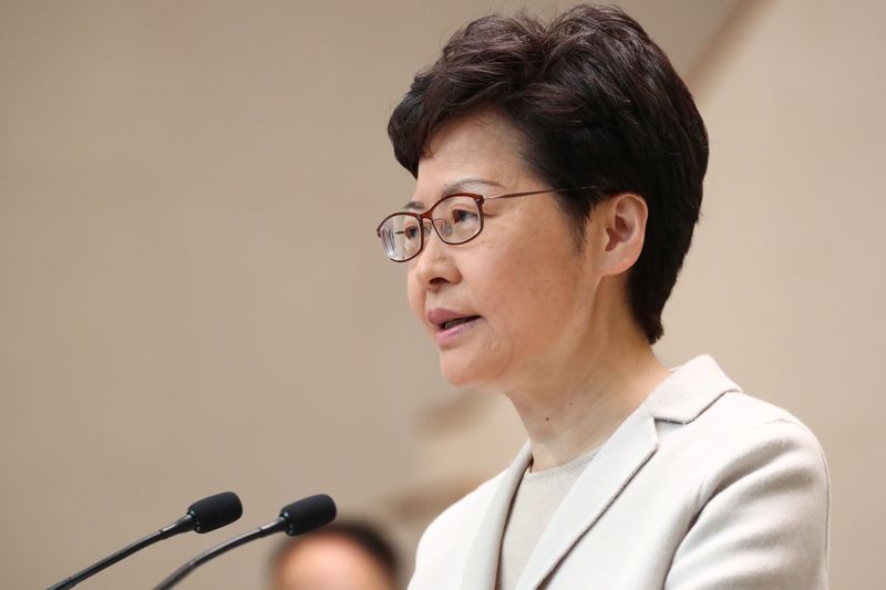 Hong Kong chief executive Carrie Lam news briefing after local elections