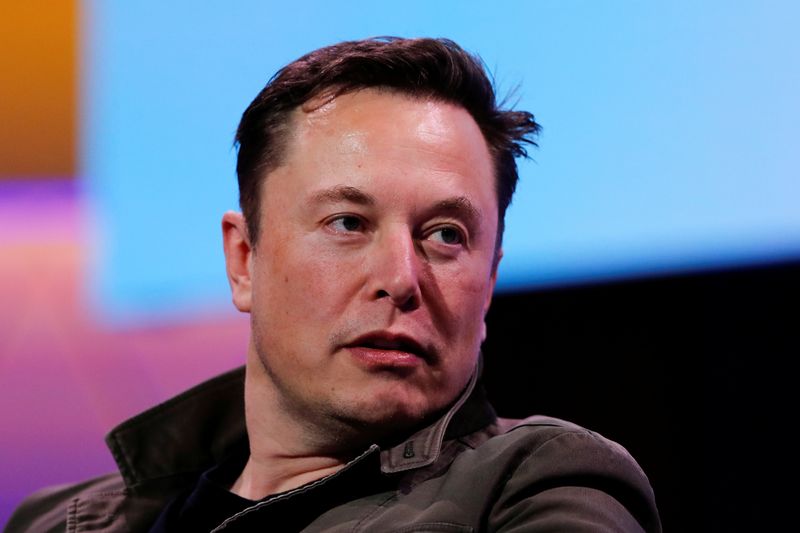 FILE PHOTO - SpaceX owner and Tesla CEO Elon Musk speaks at the E3 gaming convention in Los Angeles