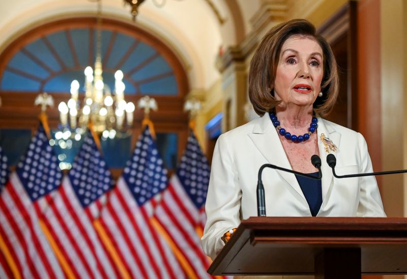 House Speaker Pelosi speaks about Trump impeachment inquiry on Capitol Hill in Washington