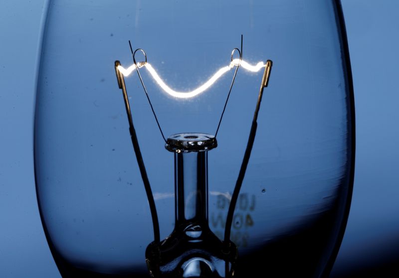 Illustration picture of the filament of an incandescent light bulb