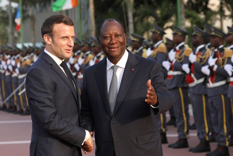 France's President Macron visits the Ivory Coast