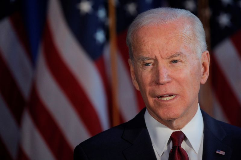 U.S. Democratic presidential candidate and former U.S. Vice President Joe Biden delivers a foreign policy address in New York