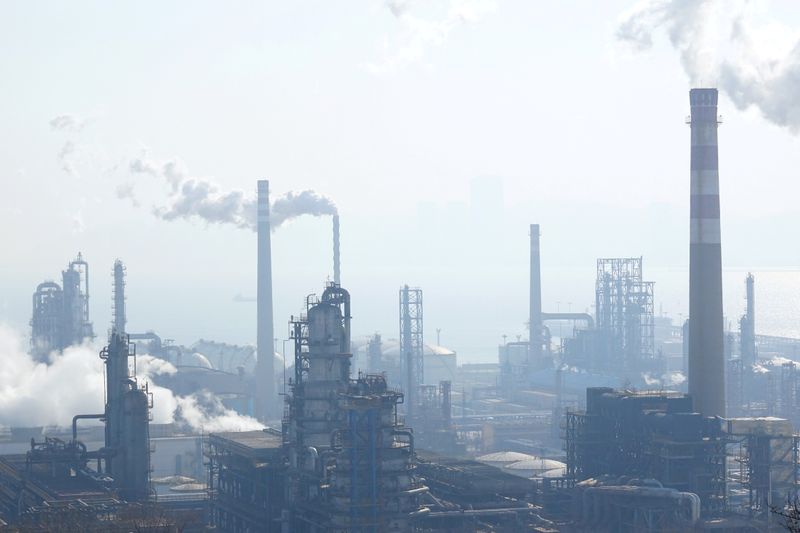 China National Petroleum Corporation (CNPC)'s Dalian Petrochemical Corp refinery is seen in Dalian, Liaoning