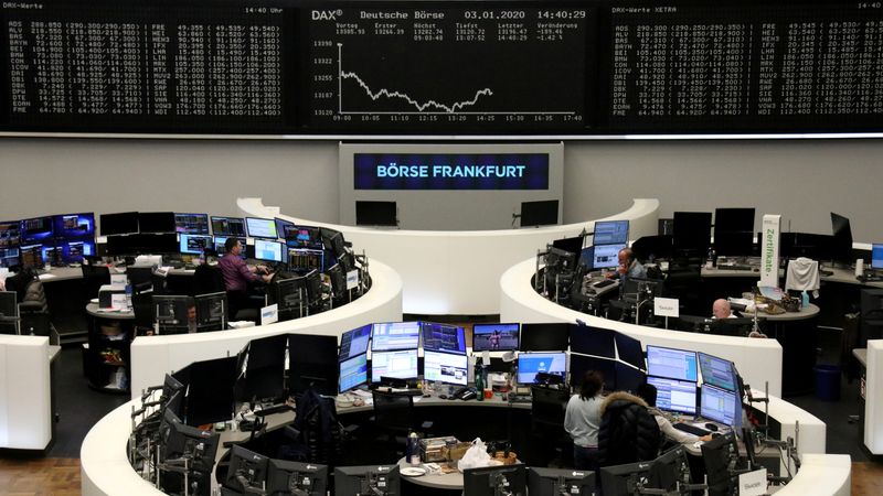 The German share price index DAX graph is pictured at the stock exchange in Frankfurt