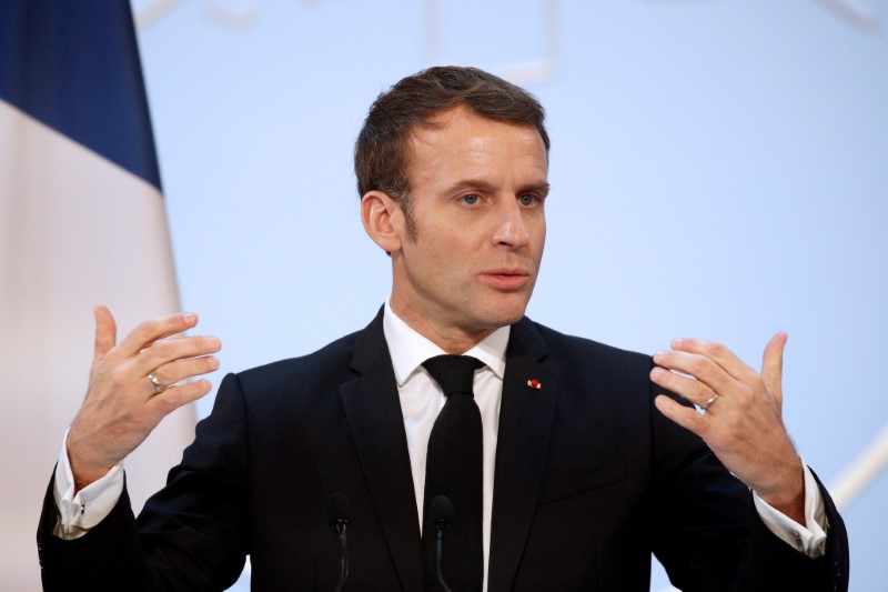French President Macron opens the 