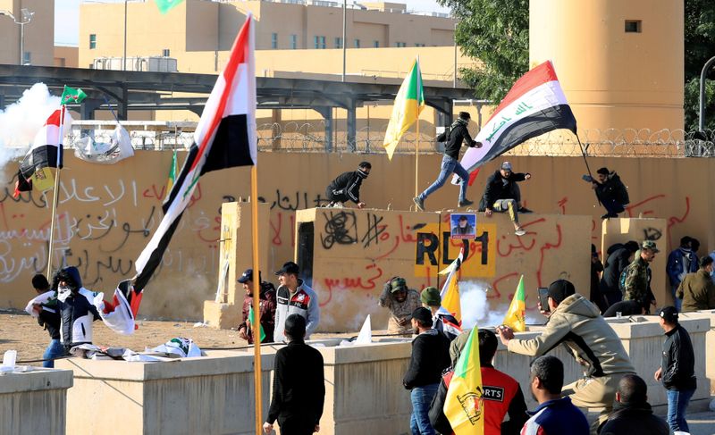 Protests at the U.S. Embassy in Baghdad