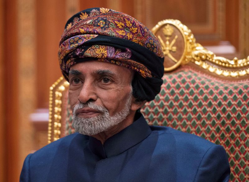 FILE PHOTO: Sultan of Oman Qaboos bin Said al-Said at the Beit Al Baraka Royal Palace in Muscat