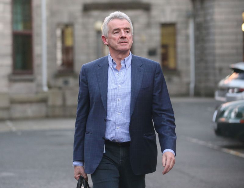FILE PHOTO: Michael O'Leary of Ryanair at the Four Courts in Dublin