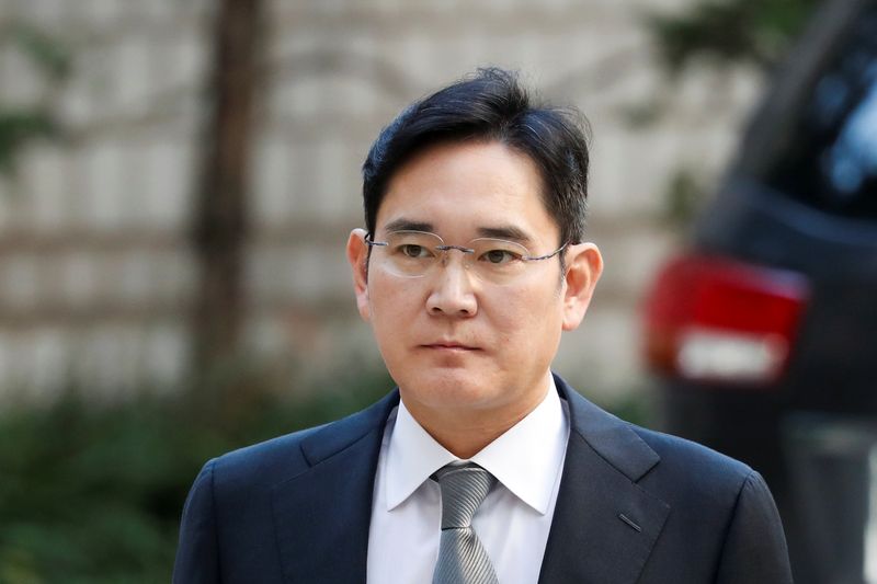 Samsung Electronics Vice Chairman, Jay Y. Lee, arrives at Seoul high court in Seoul