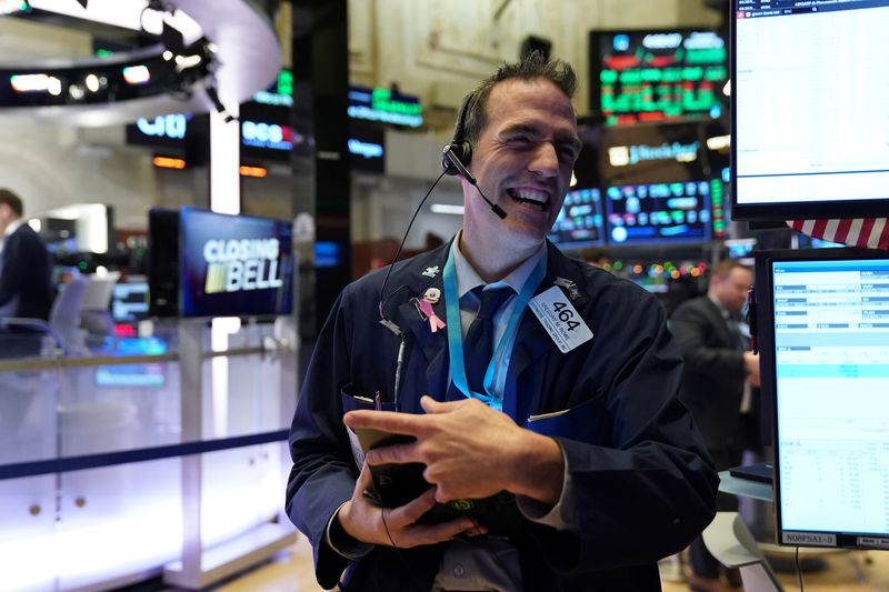 A trader works at the New York Stock Exchange