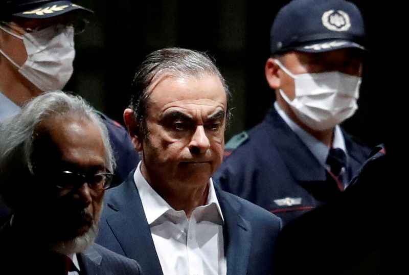 FILE PHOTO: FILE PHOTO: Former Nissan Motor Chariman Carlos Ghosn leaves the Tokyo Detention House