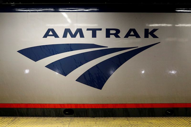 FILE PHOTO: An Amtrak train is parked at the platform inside New York's Penn Station, the nation's busiest train hub, which will be closing tracks for repairs causing massive disruptions to commuters in New York City