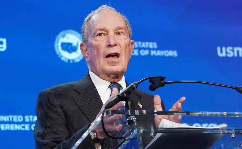 Democratic presidential candidate, former New York mayor Michael Bloomberg, speaks before the United States Conference of Mayors in Washington