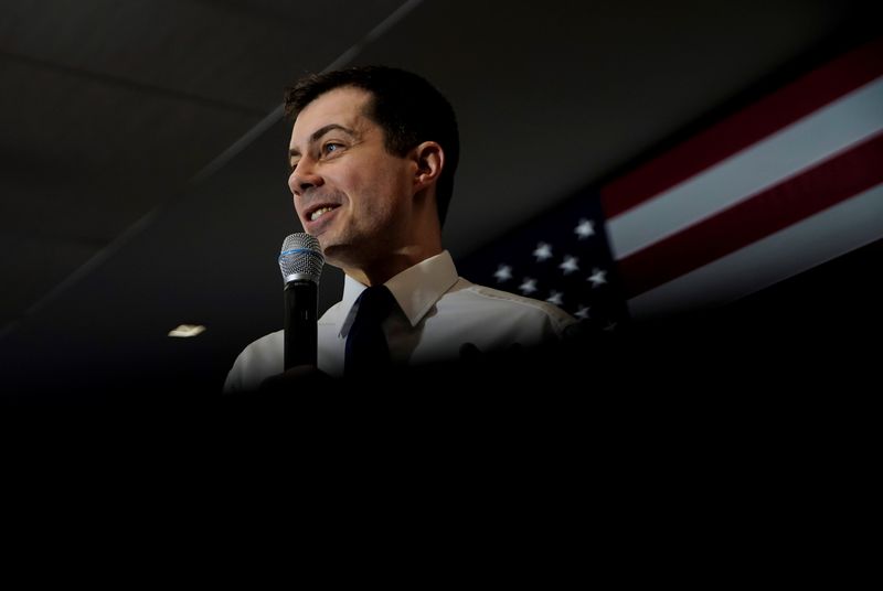Pete Buttigieg, Democratic presidential candidate and former South Bend, Indiana mayor attends a campaign event in Plymouth