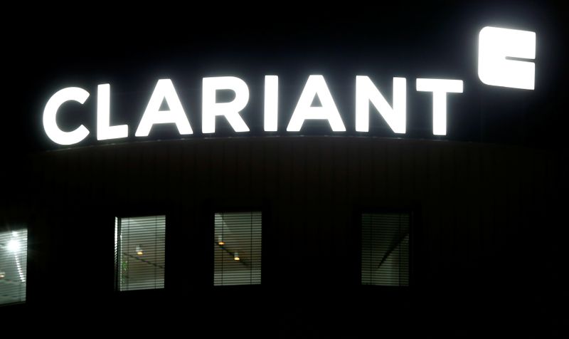 FILE PHOTO: Logo of Swiss specialty chemicals company Clariant is seen in Pratteln