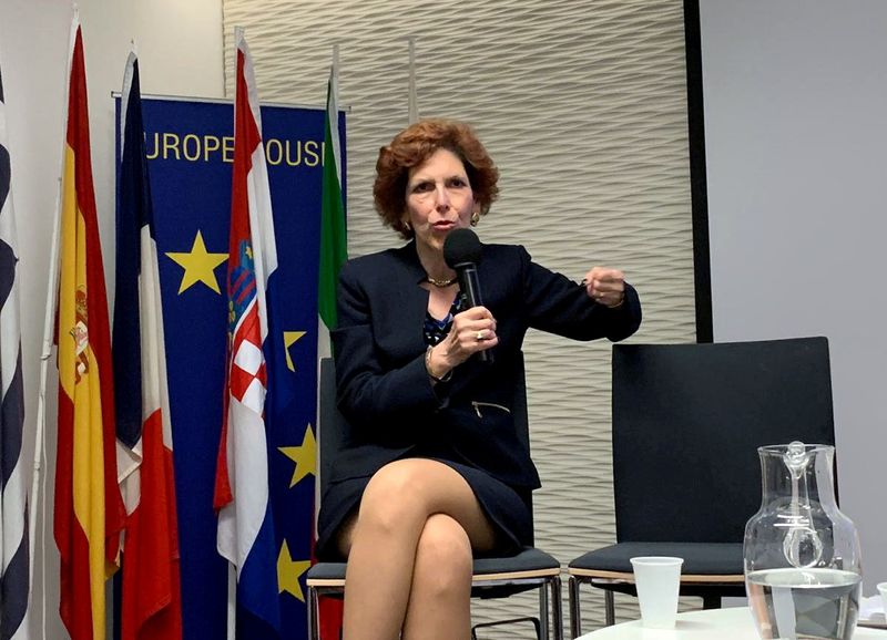 FILE PHOTO: Cleveland Federal Reserve Bank President Loretta Mester speaks in London