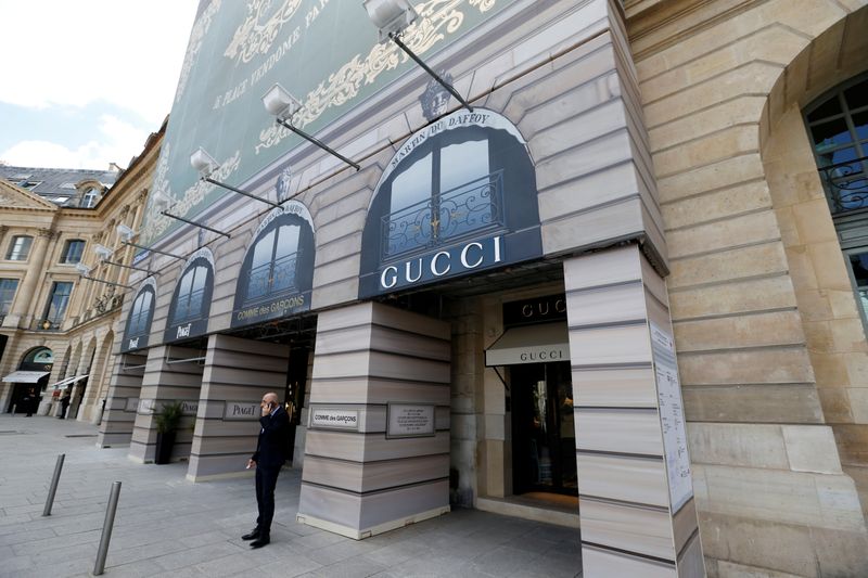 FILE PHOTO: A view shows the new high end jewellery Gucci store on Place Vendome in Paris
