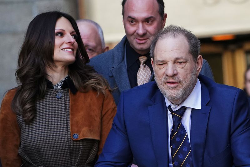 Film producer Harvey Weinstein and lawyer Donna Rotunno depart New York Criminal Court during his ongoing sexual assault trial in the Manhattan borough of New York City