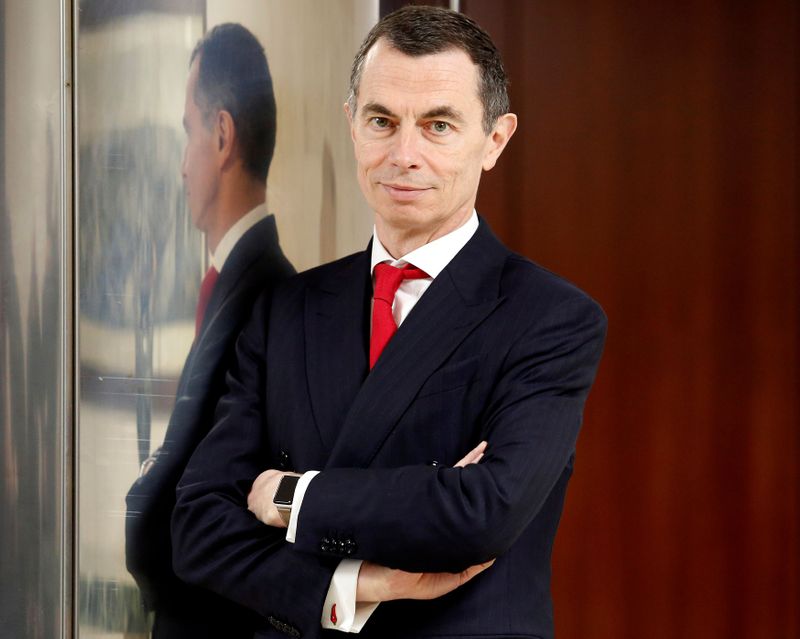 FILE PHOTO: Unicredit bank CEO Mustier poses during the shareholders meeting in Rome