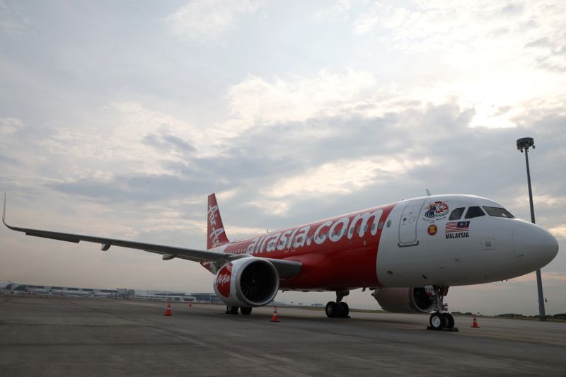 An AirAsia Airbus A320 plane is pictured at Kuala Lumpur International Airport in Sepang