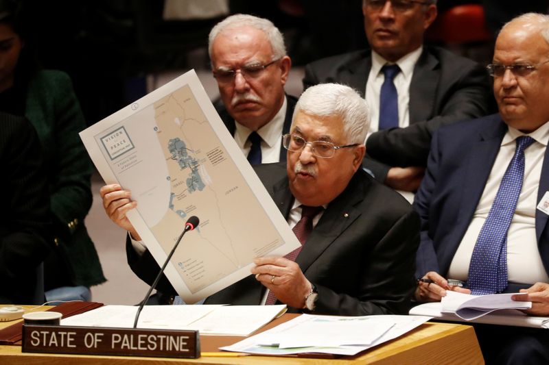 Palestinian President Mahmoud Abbas speaks at the United Nations in New York