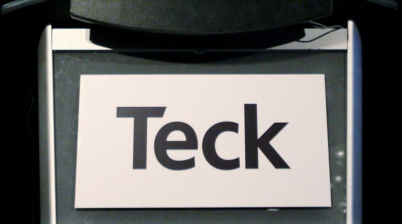 FILE PHOTO: FILE PHOTO: Teck Resources sign is on display during the company's annual general meeting in Vancouver