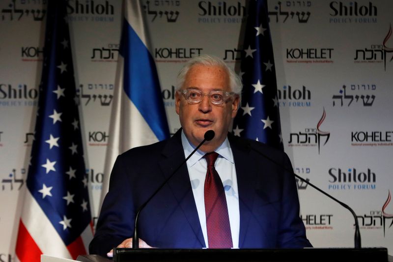 U.S. Ambassador to Israel David Friedman attends a conference in Jerusalem