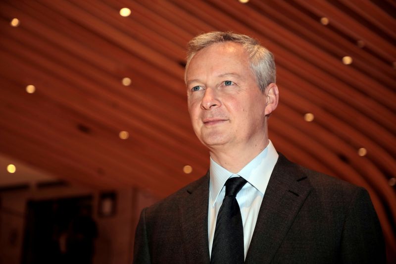 FILE PHOTO: French Economy Minister Bruno Le Maire arrives for the 34th annual dinner of the CRIF in Paris