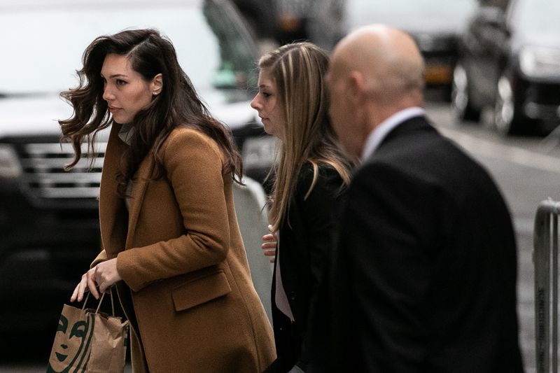 Witness Jessica Mann arrives at the Manhattan Criminal Court to testify in the trial of Harvey Weinstein in New York