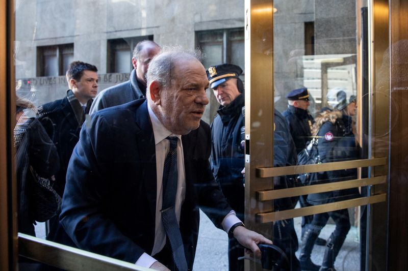 Film producer Harvey Weinstein arrives at New York Criminal Court for his sexual assault trial in the Manhattan borough of New York City