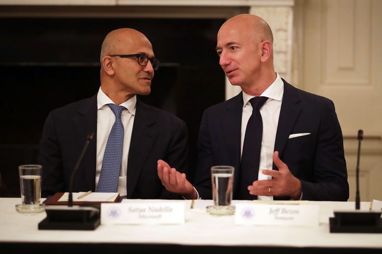 Amazon and Microsoft actually ended the first quarter higher as most of the market tanked