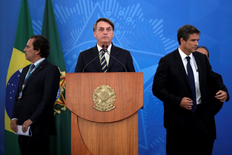 Brazil's President Bolsonaro speaks at media statement in Brasilia