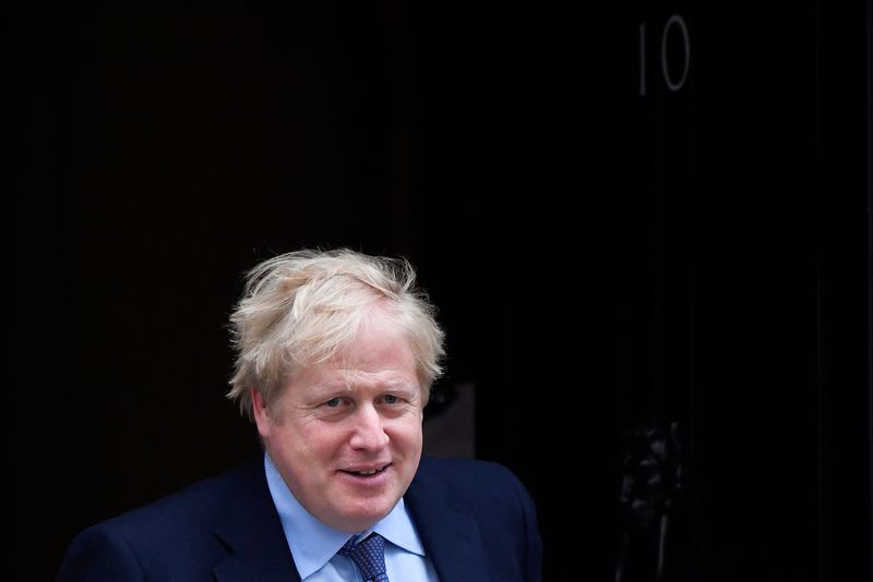 Britain's Prime Minister Boris Johnson leaves Downing Street in London, Britain