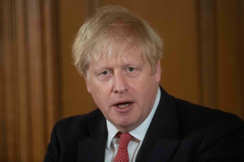 British PM Johnson holds a news conference with Chancellor of the Exchequer Rishi Sunak and Deputy Chief Medical Officer Dr Jenny Harries on coronavirus in London