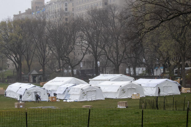 Emergency field hospital erected in the middle of New York’s Central Park