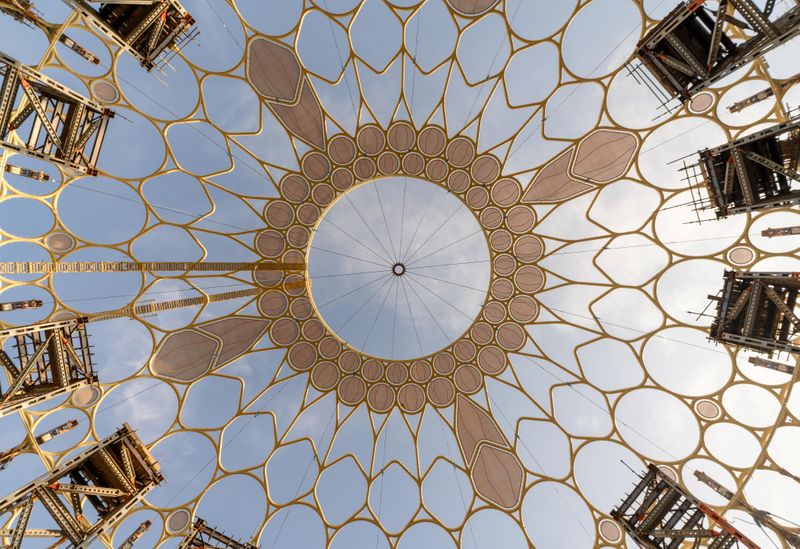 A view shows the Expo 2020 Dome in Dubai