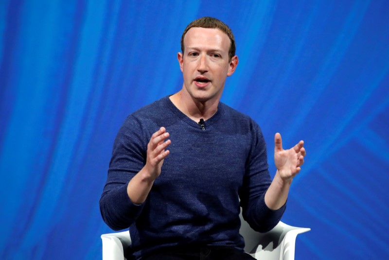 Facebook's founder and CEO Mark Zuckerberg speaks at the Viva Tech start-up and technology summit in Paris